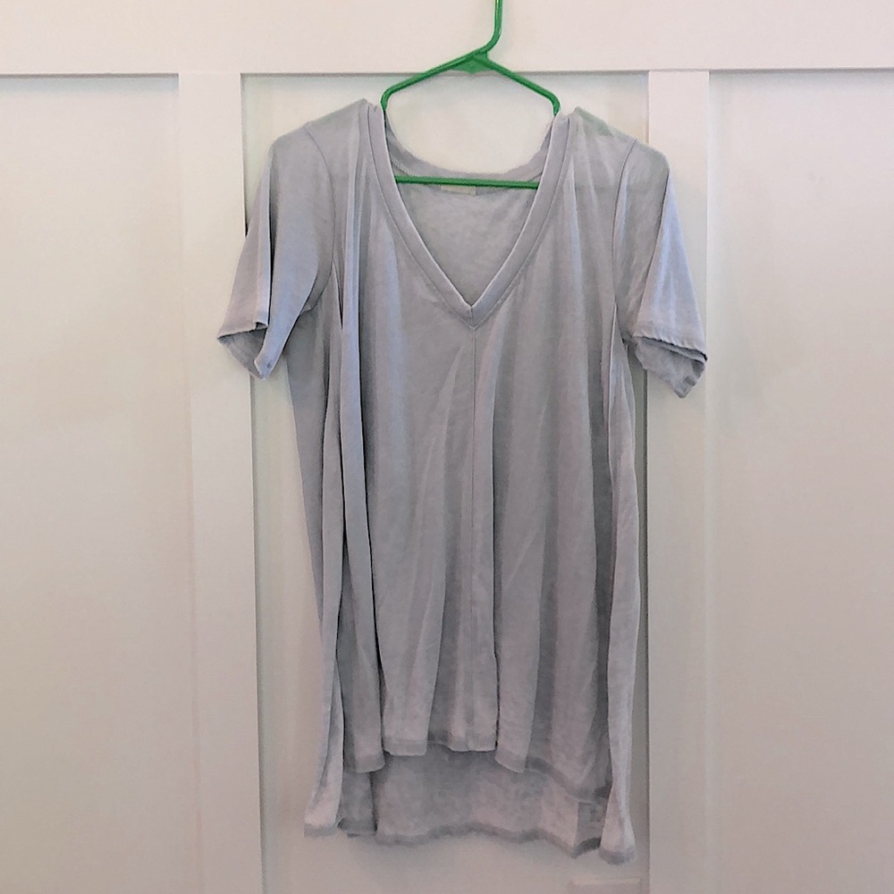 Pale gray/light blue faded t shirt